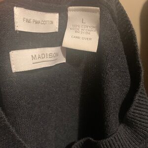 Madison Men's Dark Gray Sweater